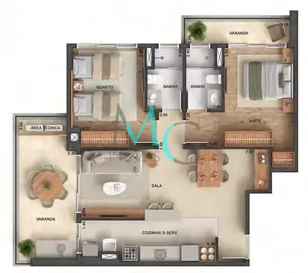 Apartamento, 2 quartos, 93 m² - Foto 13