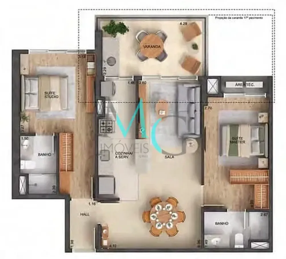 Apartamento, 2 quartos, 93 m² - Foto 11