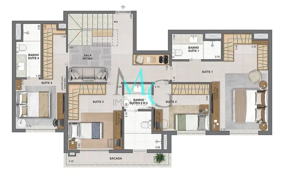 Apartamento, 3 quartos, 95 m² - Foto 55