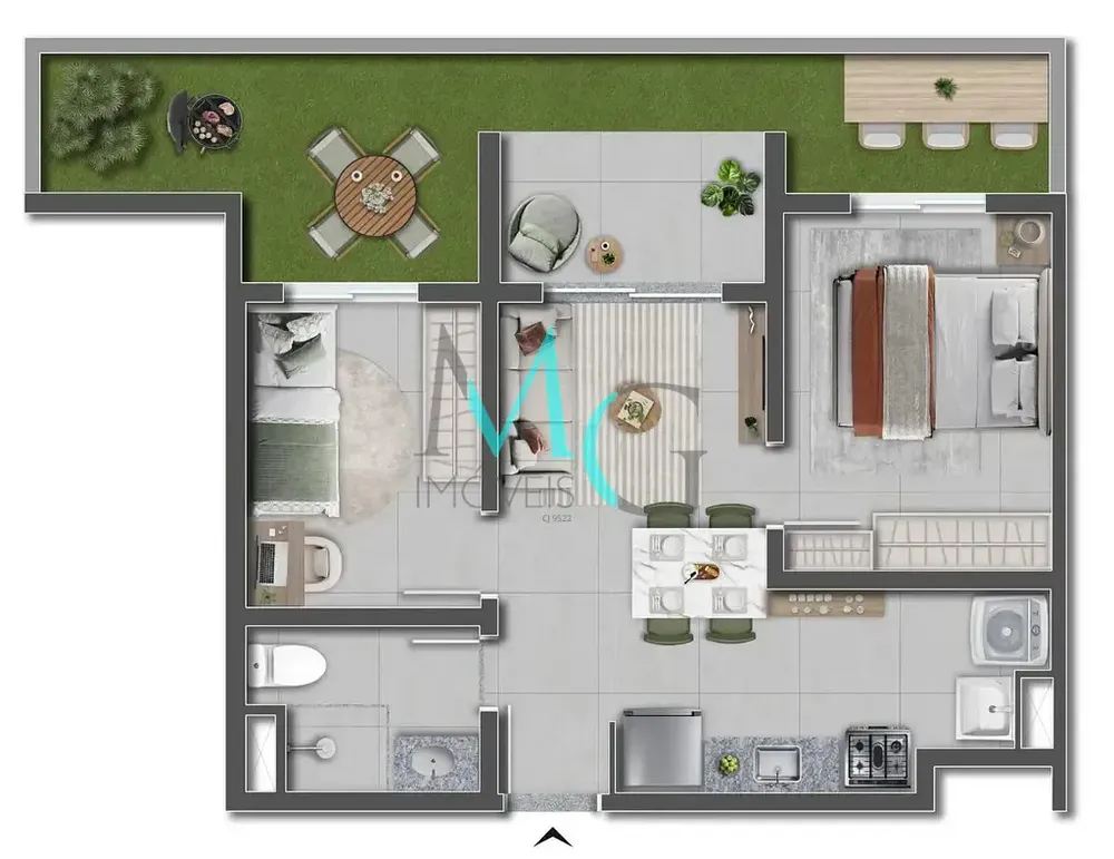 Apartamento, 2 quartos, 53 m² - Foto 13