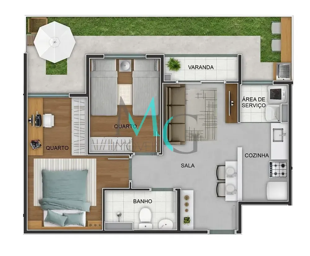 Apartamento, 2 quartos, 46 m² - Foto 54