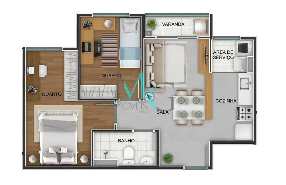 Apartamento, 2 quartos, 46 m² - Foto 52