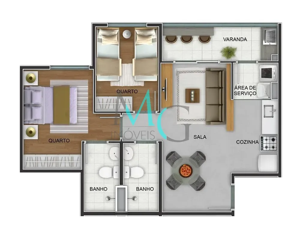 Apartamento, 2 quartos, 46 m² - Foto 53