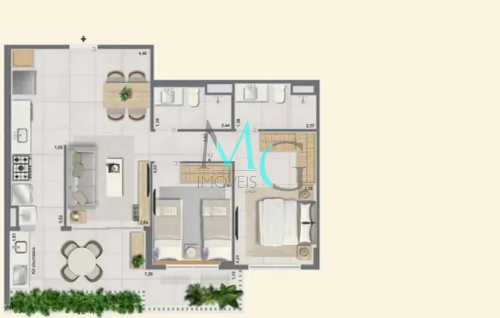 Apartamento, 2 quartos, 81 m² - Foto 58