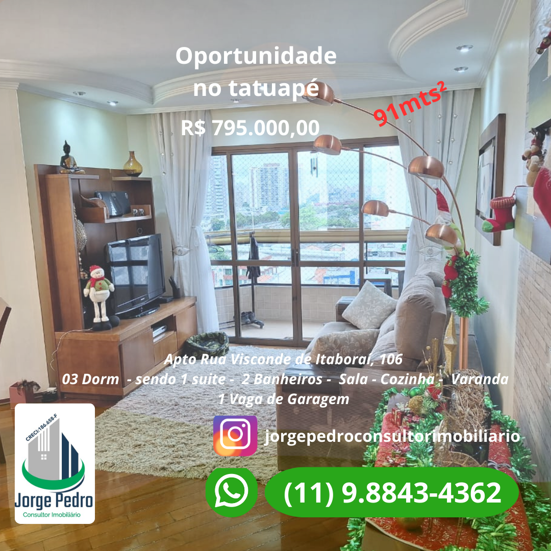 Apartamento à venda com 3 quartos, 91m² - Foto 1