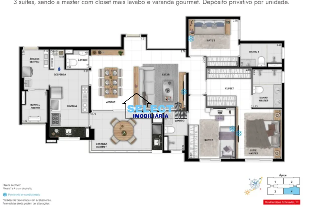 Apartamento, 3 quartos, 115 m² - Foto 6