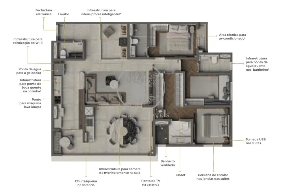 Apartamento, 4 quartos, 125 m² - Foto 2