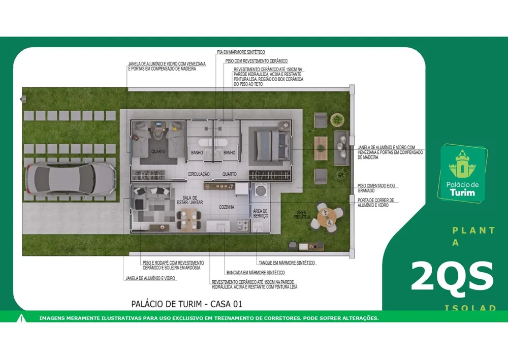 Casa de Condomínio, 2 quartos - Foto 4