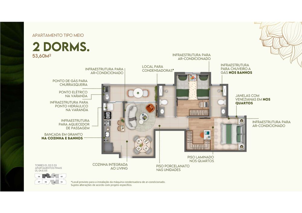 Apartamento à venda com 3 quartos, 64m² - Foto 9