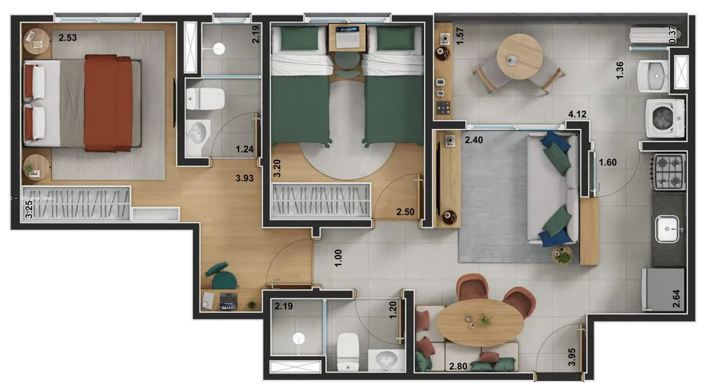 Apartamento, 2 quartos, 56 m² - Foto 4