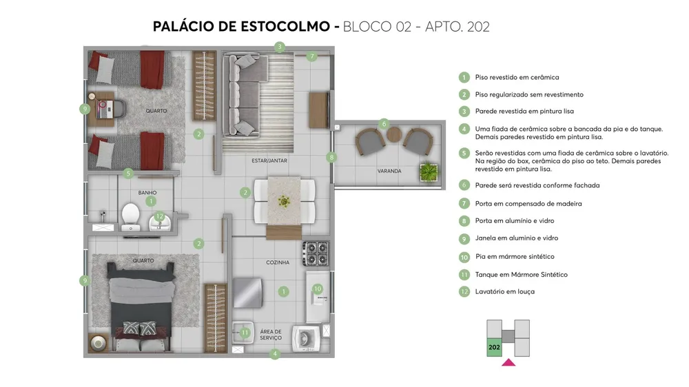 Apartamento, 2 quartos, 44 m² - Foto 4