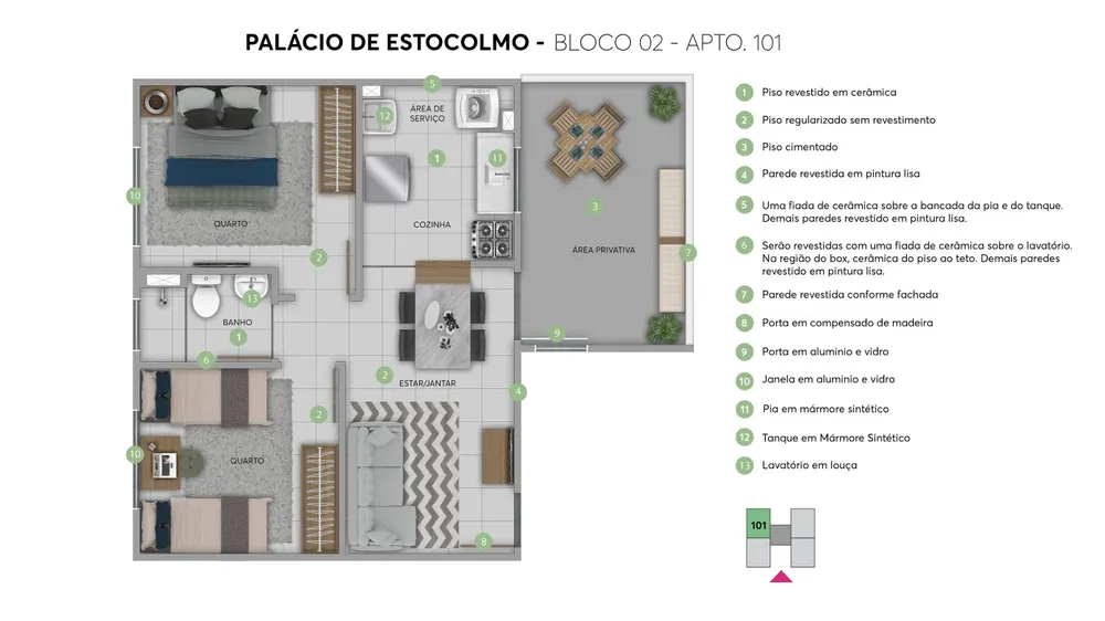 Apartamento, 2 quartos, 44 m² - Foto 5