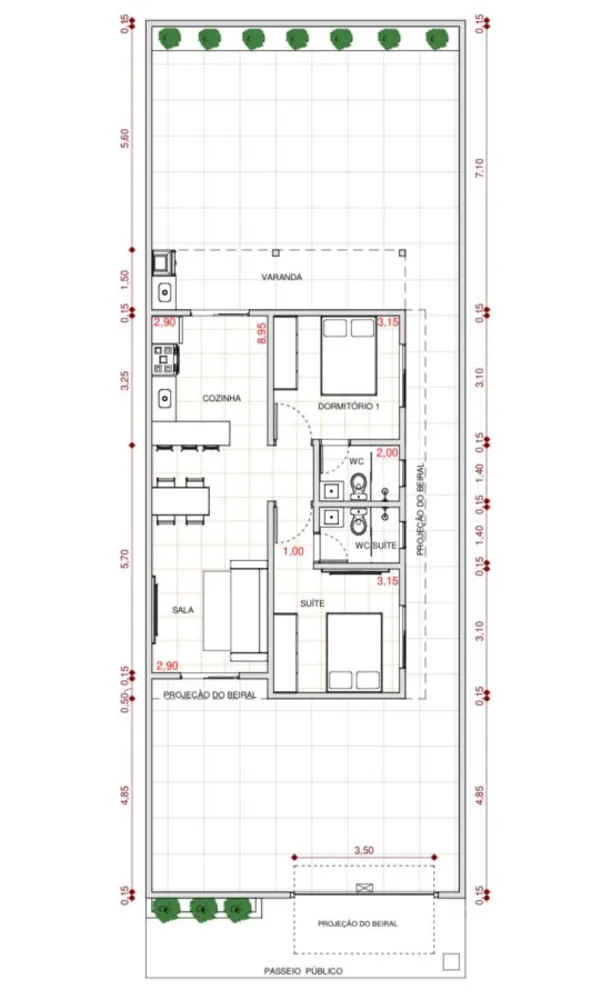 Casa, 2 quartos, 70 m² - Foto 1