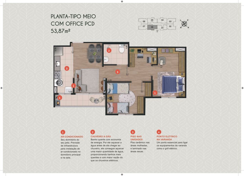 Apartamento à venda com 2 quartos, 53m² - Foto 6