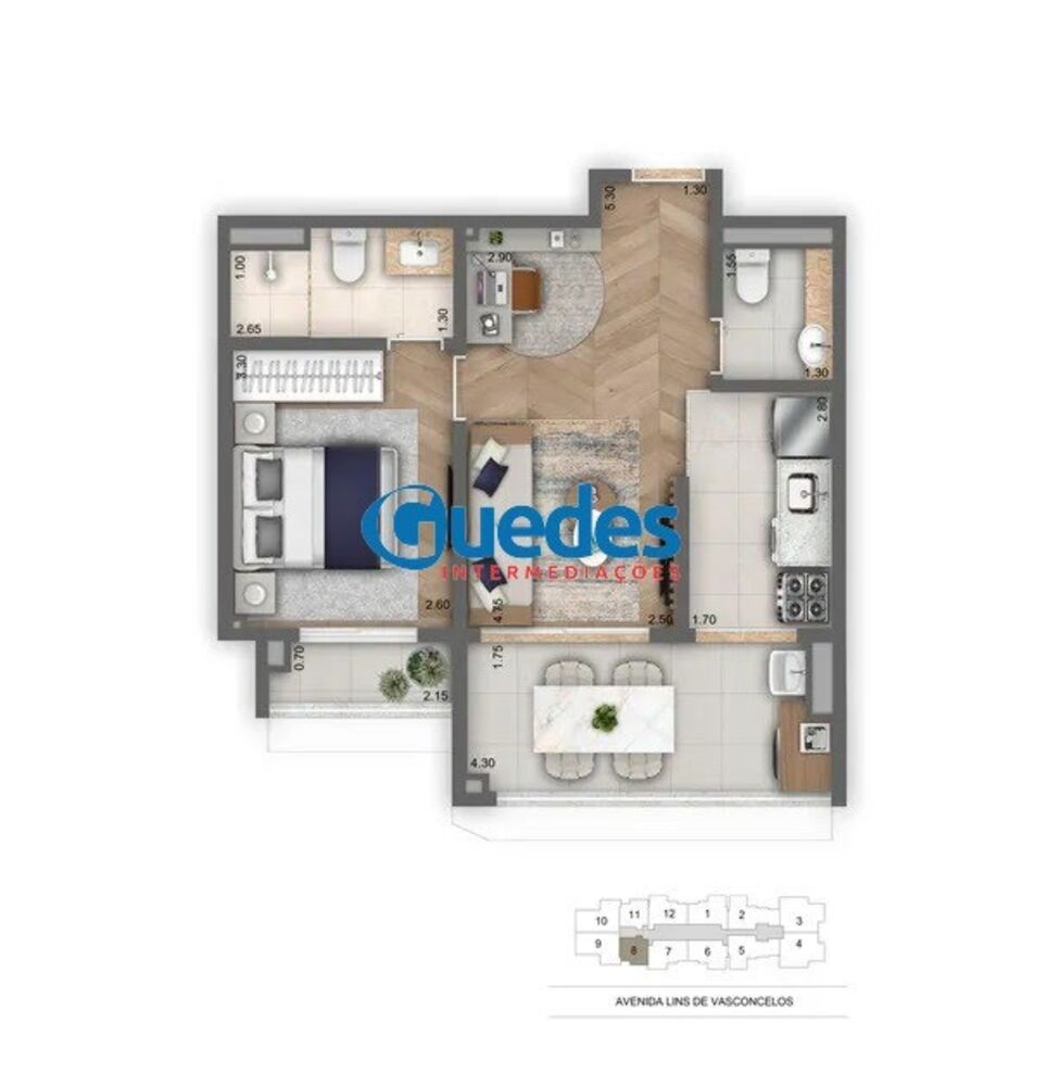 Apartamento, 2 quartos, 62 m² - Foto 11