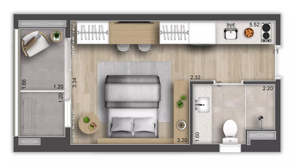 Apartamento, 1 quarto, 25 m² - Foto 5