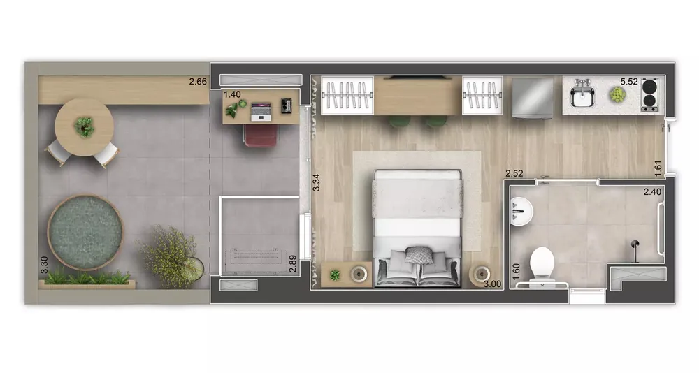 Apartamento, 1 quarto, 25 m² - Foto 8
