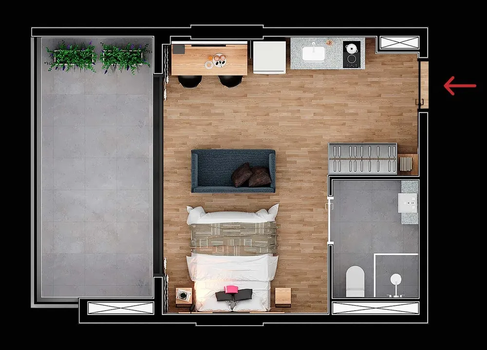 Apartamento, 1 quarto, 30 m² - Foto 6
