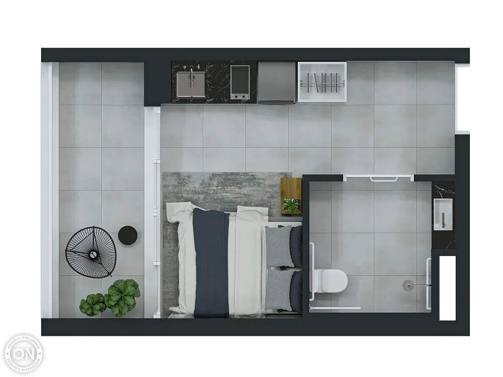 Apartamento, 1 quarto, 22 m² - Foto 2