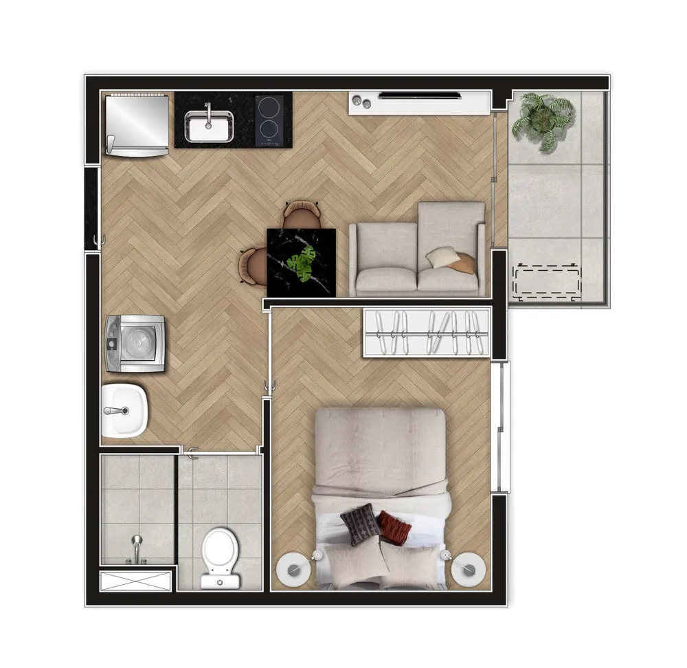 Apartamento, 1 quarto, 24 m² - Foto 6