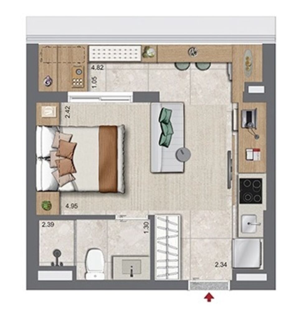 Apartamento, 1 quarto, 28 m² - Foto 7
