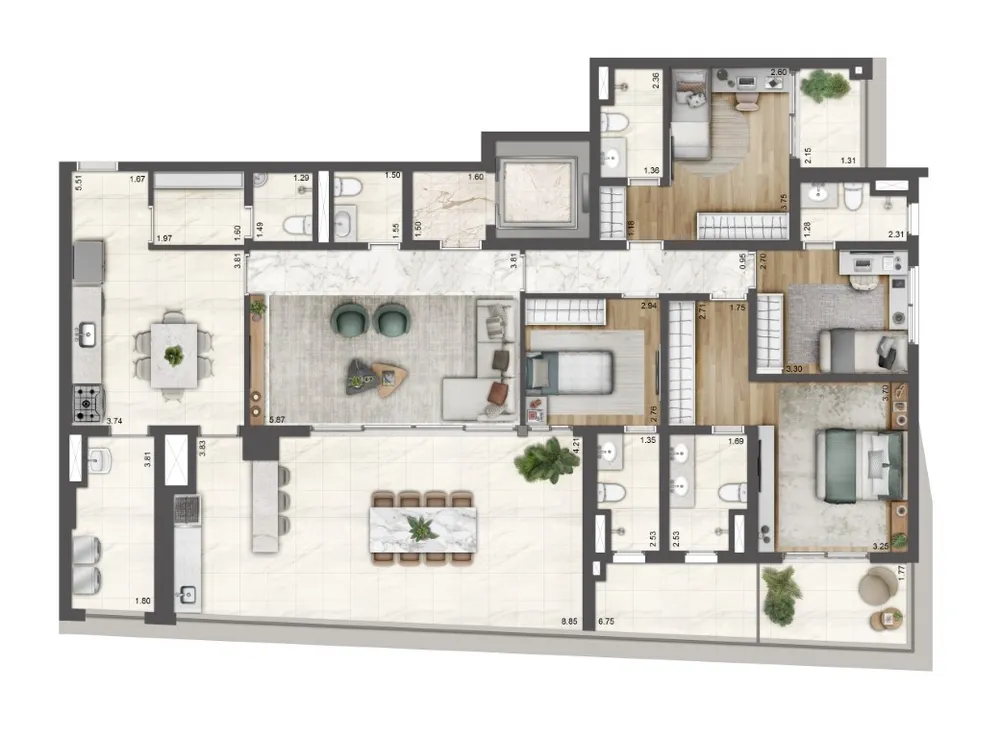 Apartamento, 4 quartos, 199 m² - Foto 5
