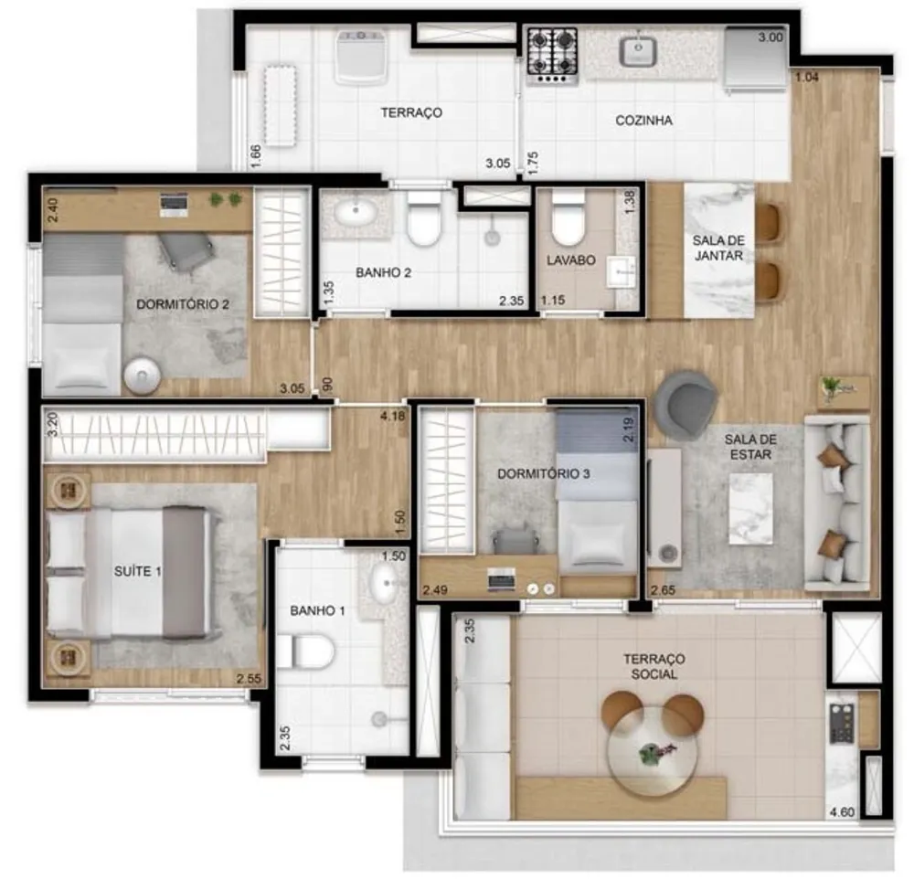 Apartamento, 3 quartos, 79 m² - Foto 8