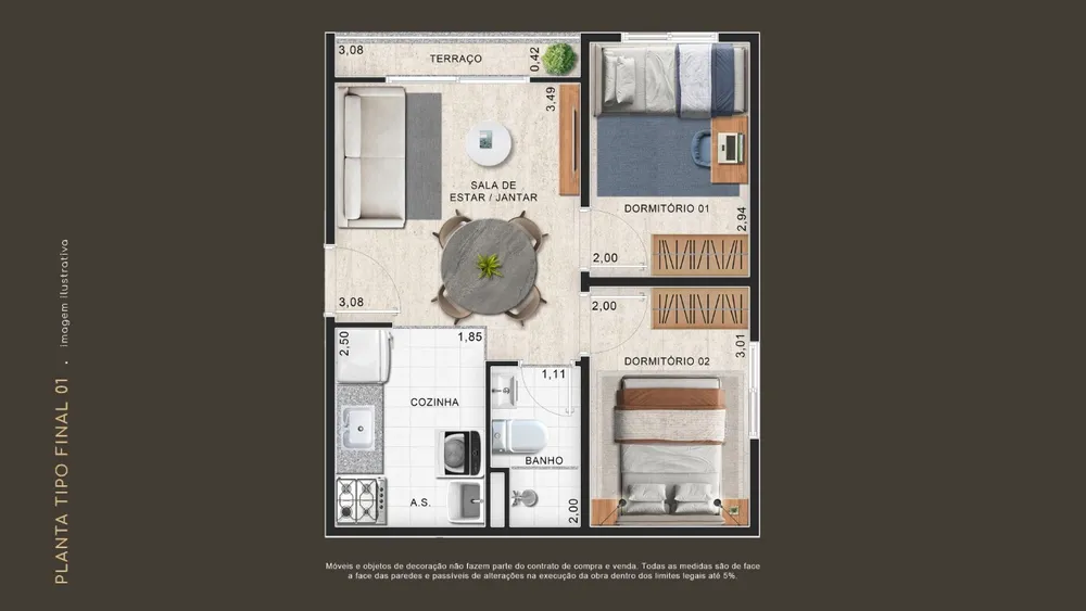 Casa, 2 quartos, 58 m² - Foto 6