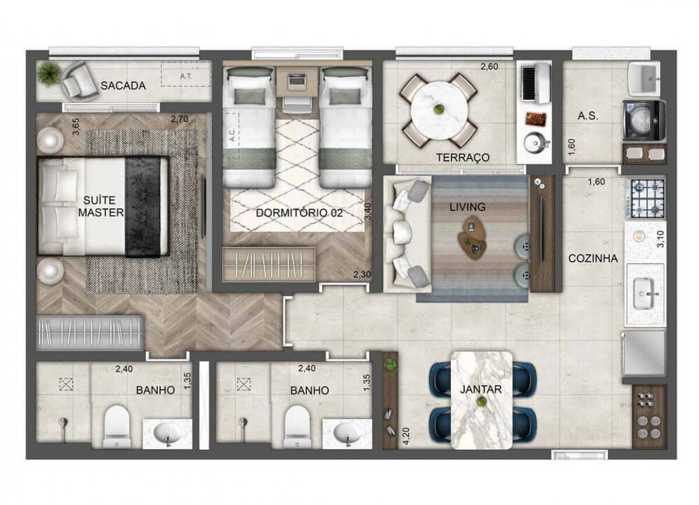 Apartamento, 2 quartos, 70 m² - Foto 5