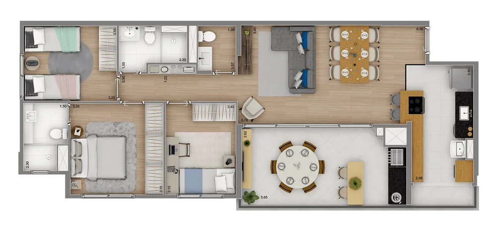 Apartamento, 3 quartos, 94 m² - Foto 4