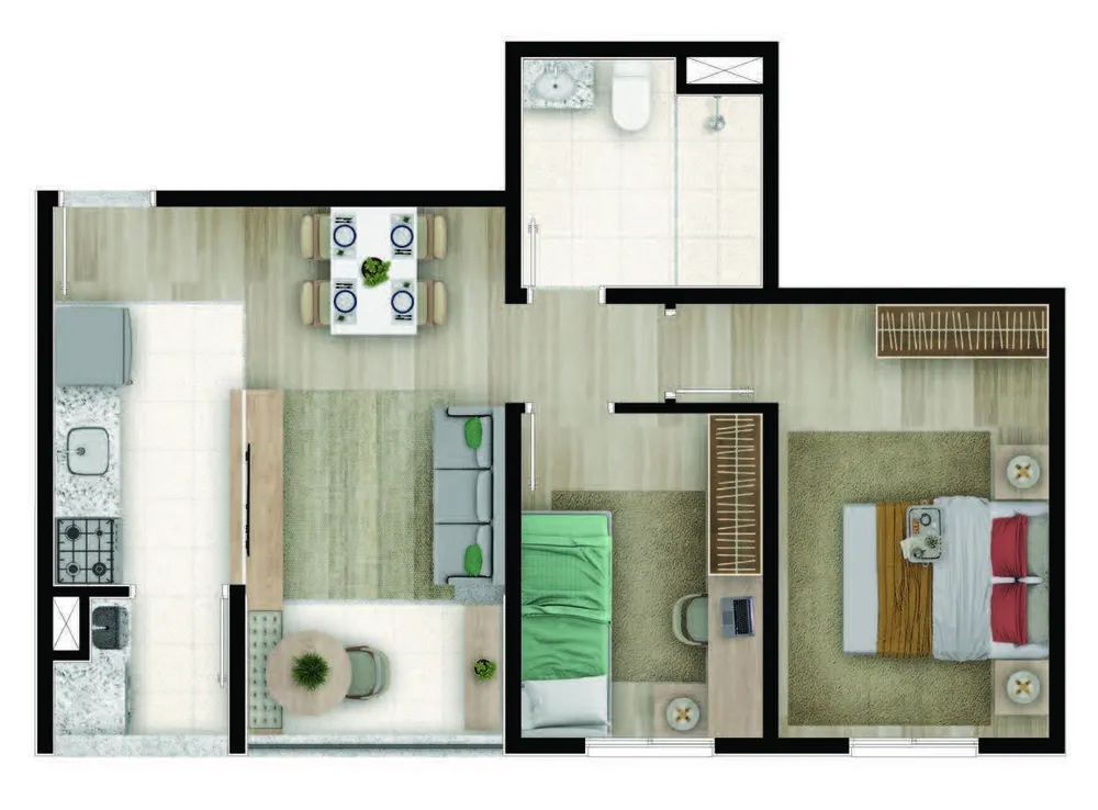Apartamento, 2 quartos, 48 m² - Foto 7