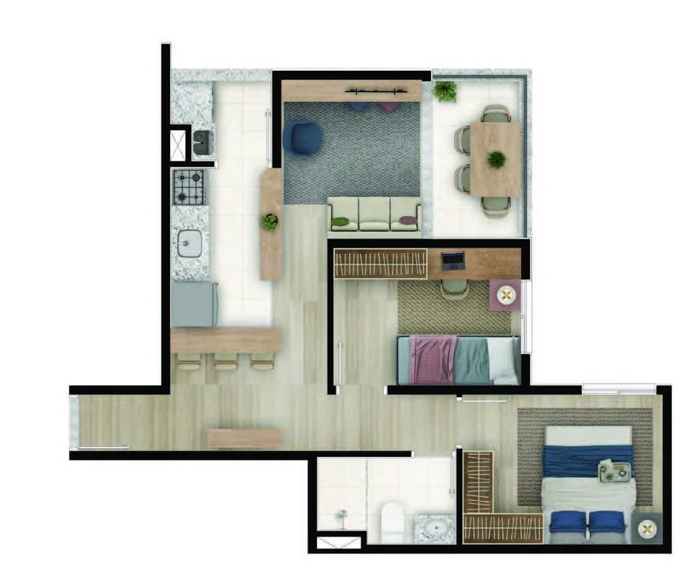 Apartamento, 2 quartos, 48 m² - Foto 6