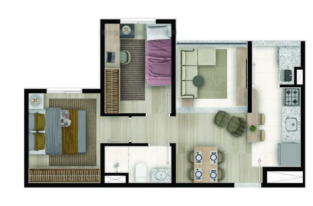 Apartamento, 2 quartos, 48 m² - Foto 5