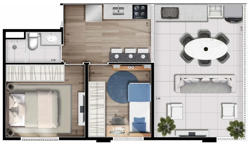 Apartamento, 1 quarto, 25 m² - Foto 5
