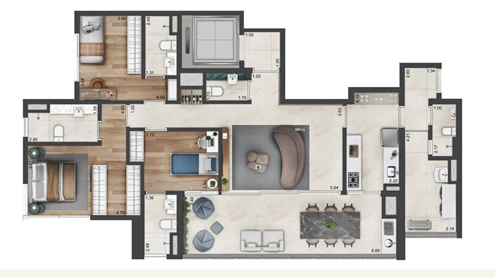 Apartamento, 4 quartos, 186 m² - Foto 4