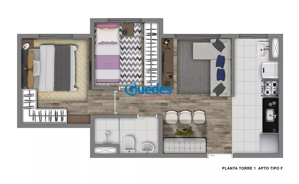 Apartamento, 2 quartos, 33 m² - Foto 7