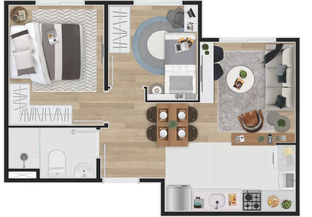 Apartamento, 2 quartos, 40 m² - Foto 5