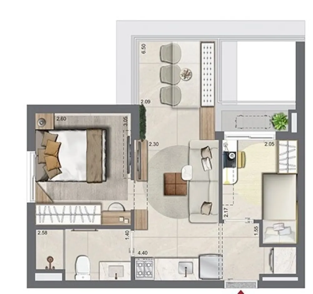 Apartamento, 2 quartos, 39 m² - Foto 9