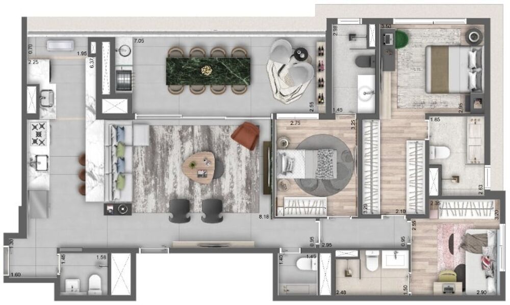 Apartamento, 3 quartos, 135 m² - Foto 1