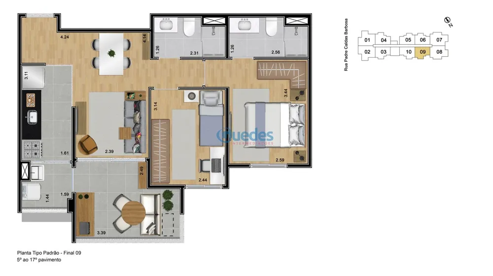 Apartamento, 3 quartos, 82 m² - Foto 2