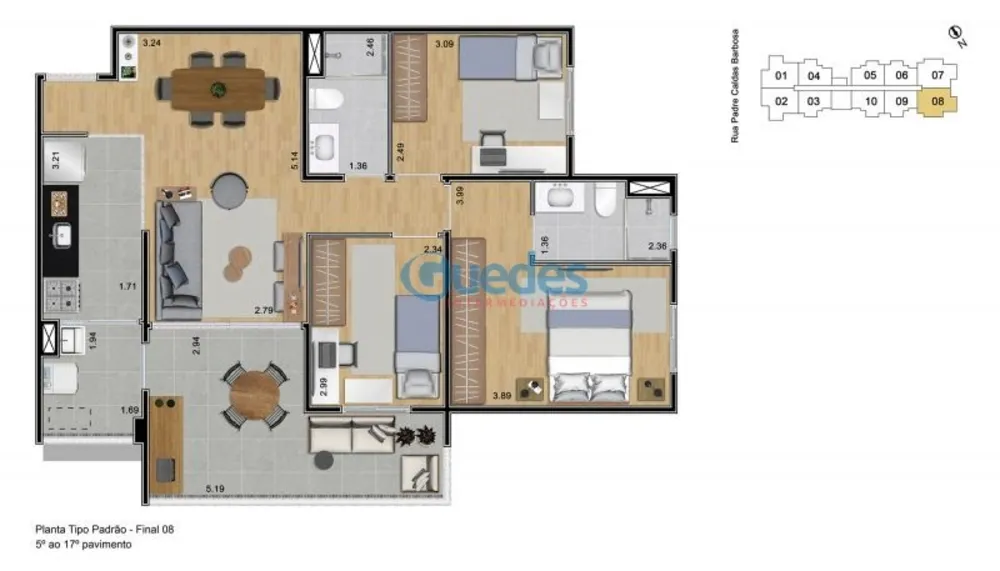 Apartamento, 3 quartos, 82 m² - Foto 3