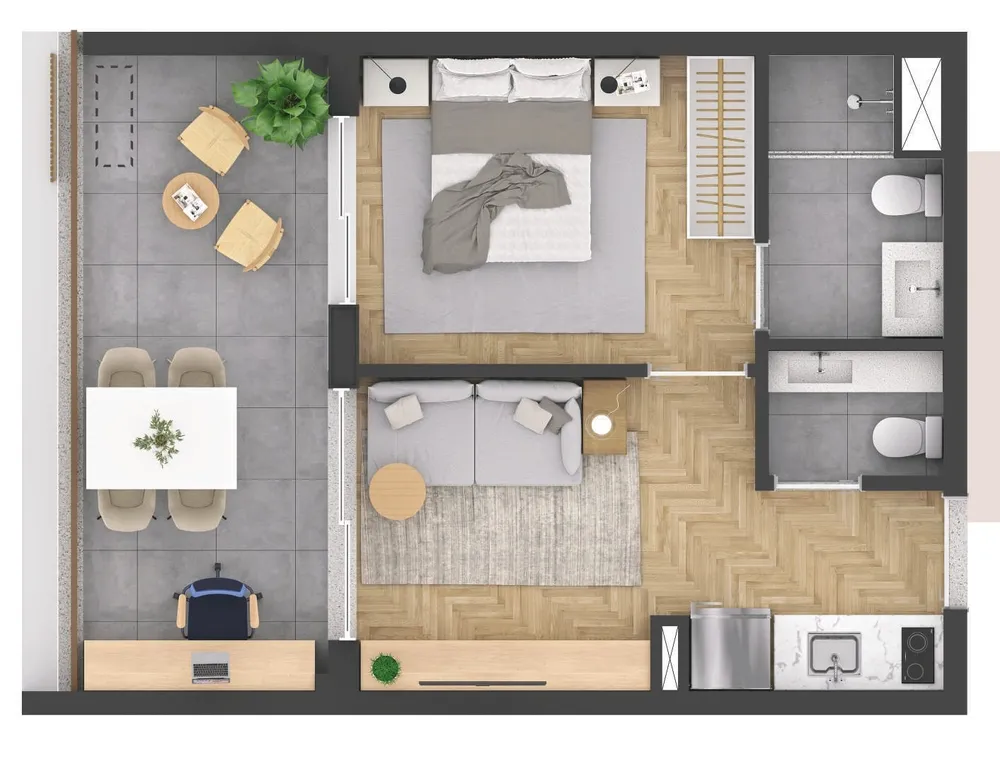 Apartamento, 1 quarto, 42 m² - Foto 4