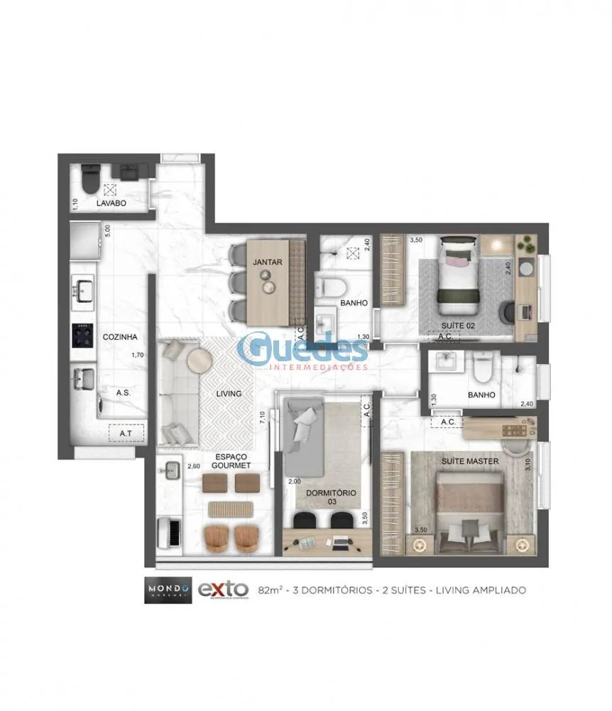 Apartamento, 2 quartos, 65 m² - Foto 8