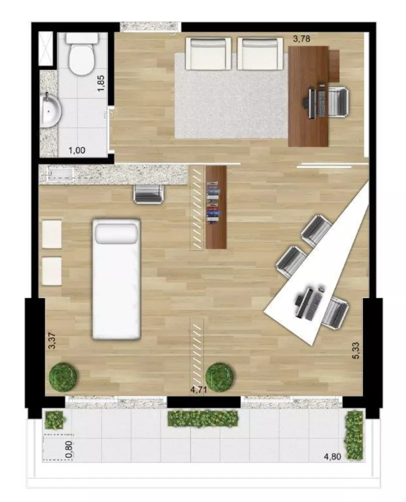 Sala-Conjunto, 33 m² - Foto 3