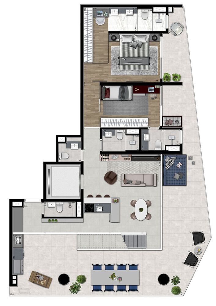Cobertura, 1 quarto, 61 m² - Foto 10