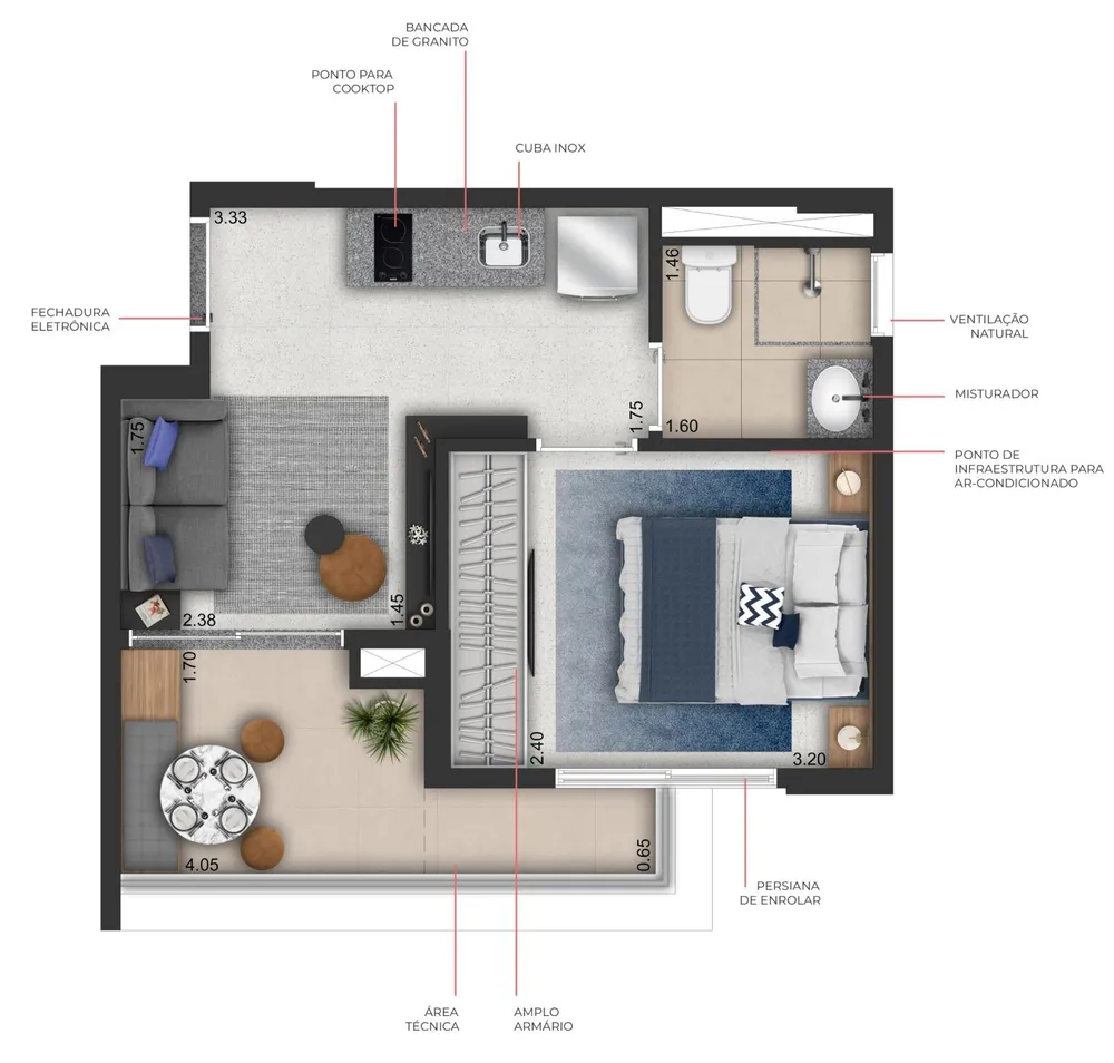 Apartamento, 1 quarto, 28 m² - Foto 11
