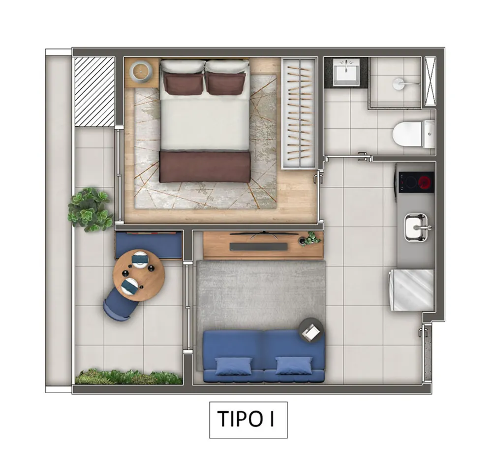 Apartamento, 1 quarto, 20 m² - Foto 5