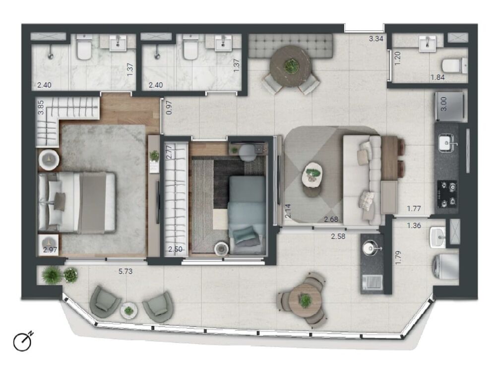 Apartamento, 3 quartos, 278 m² - Foto 2