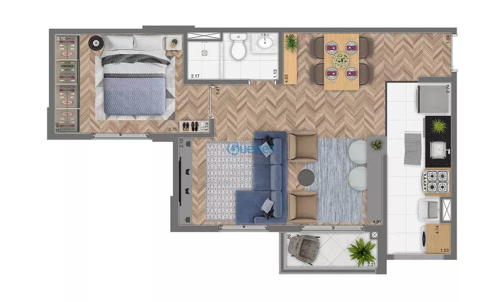 Apartamento, 2 quartos, 45 m² - Foto 4