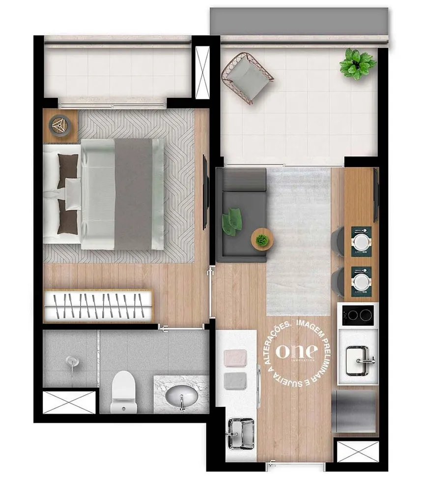 Apartamento, 1 quarto, 30 m² - Foto 3